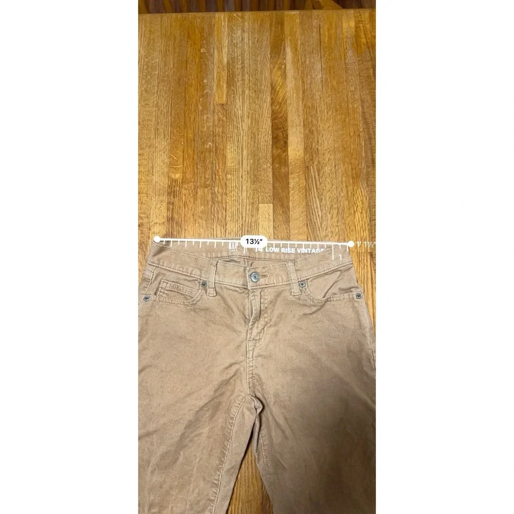Gap Teen Girl 14 Brown Corduroy Low Rise Vintage Boot 5 Pocket Casual Dress Pant